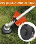 25-2 Trimmer Head Bump Feed Replacement For Stihl String Trimmers Beefy Compatibility With FS55, KM55, FS56 shown trimming grass