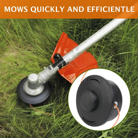 25-2 Trimmer Head Bump Feed Replacement For Stihl String Trimmers Beefy Compatibility With FS55, KM55, FS56 shown trimming grass