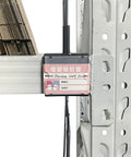 Twenty Pack Heavy Duty Wire Shelf Dividers With Double Buckle Clips For Store Fixtures And Library Shelving Includes Erasable Price Labels on rack.