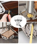 Heavy Duty Adjustable Jaw Locking Tool Stainless Steel Bench Vise Perfect For Jewelry Making Engraving And Polishing in use.