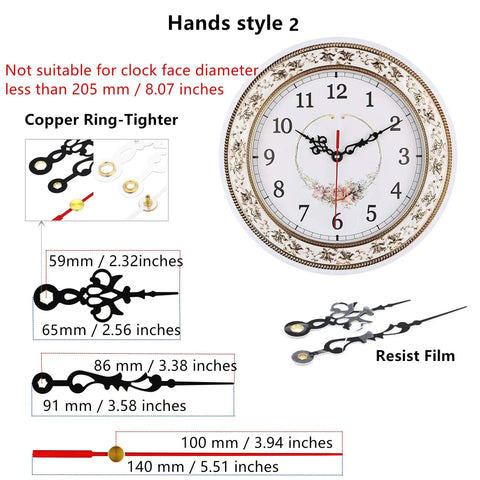 Pendulum Type Quartz Clock Movement Kit For DIY Projects And Clock Repairs, 12888, Half Inch Max Dial Thickness, Nine Tenths Inch Shaft Length, Ideal For Craft Clocks, Frameless Desk Clocks, Cross Stitch And Embroidery Clock Projects
