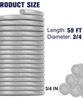 Tough As Nails 3/4 Inch By 59 Foot Closed Cell Backer Rod Foam Caulk Saver Heavy Duty Non Absorbent Concrete Joint Gap Filler Gray stacked