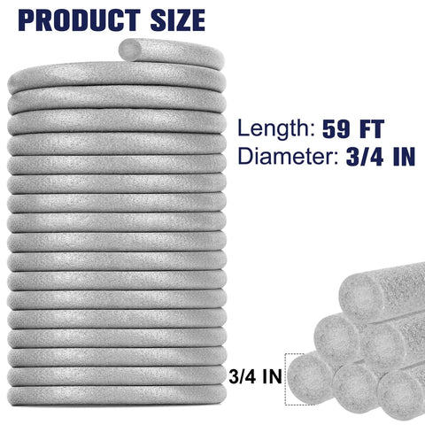 Tough As Nails 3/4 Inch By 59 Foot Closed Cell Backer Rod Foam Caulk Saver Heavy Duty Non Absorbent Concrete Joint Gap Filler Gray stacked