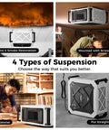 Top Shelf Two Stage Air Purifier With Savage 780 Cfm Vortex Fan And Built In Ionizer Tough As Nails Workshop Dust Collector with 4 suspension types.