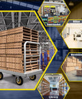 Badass Heavy Duty Platform Truck Cart 42 By 25 Inches with pallets ideal for warehouse and retail logistics.