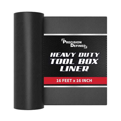 Professional Grade Tool Box Liner 16 Ft By 16 In Black Non Slip Thick Drawer And Cabinet Shelf Mat For Tool Boxes Drawers And Shelves Keeps Tools In Place And Prevents Scratches And Messes