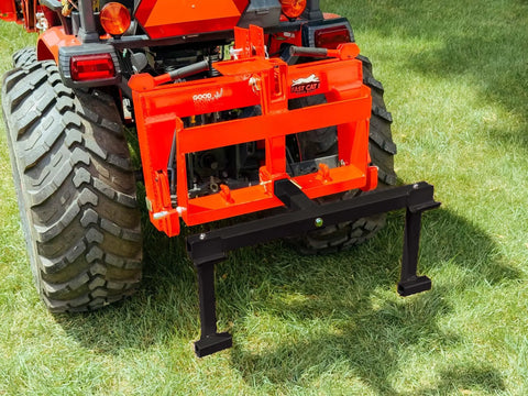Trailer Hitch Trash Can Hauler For Curbside Cleanup, Tractor Trash Can Mover That Fits 2 Inch Receivers attached to tractor