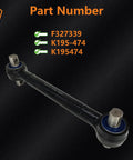 Kenworth Torque Arm Rod With Bushing Replacement For Rear AirGlide Series Suspensions K195-474 F327339 TMR65B 345-919 E-4644 GAFF11773 Beefed Up Heavy Duty Truck Upgrade, black rod with bushings