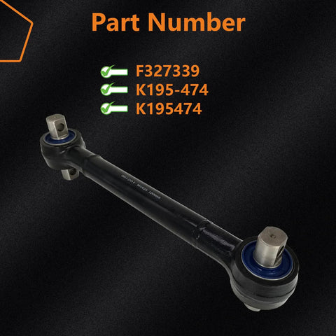 Kenworth Torque Arm Rod With Bushing Replacement For Rear AirGlide Series Suspensions K195-474 F327339 TMR65B 345-919 E-4644 GAFF11773 Beefed Up Heavy Duty Truck Upgrade, black rod with bushings