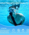 Diver using Mini Scuba Tank 0.5L Portable Diving Tank Up To 10 Minutes Pony Bottle Reusable Lung Tank 3000 PSI Max Pressure For Emergency Rescue Exploration Green underwater.
