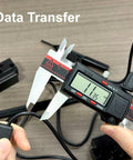 Close-up of IP54 Grade Digital Caliper 6 Inch 150mm with Inch, Metric, and Fraction Conversion, Stainless Steel, Big LCD Display
