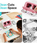 Portable DIY Vinyl Cutter Machine With Smart Cutting Tech For Crafters, Glee S501 Upgrade on table with DIY crafts