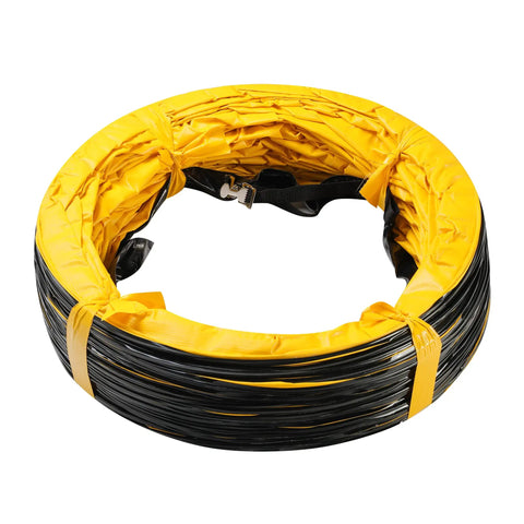 Ultra Flexible 25 Ft PVC Ducting for Exhaust Fans 24 Inch Vent Hose with carbon wire spring, coiled for home ventilation