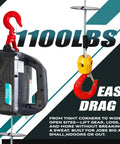 1500 Watt 3-in-1 Electric Hoist Winch 120V Portable Lifter With Remote Control Wired And Wireless Options 1100 Lbs Capacity with hook