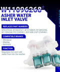 Washer Water Inlet Valve 120V 60Hz For Whirlpool Kenmore Models Replaces W10632527 W10758829 product packaging