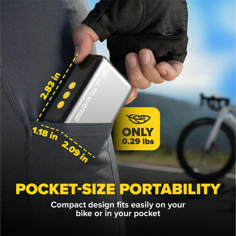 Pocket Power Mini Electric Bike Pump 120 PSI High Pressure Inflator For Road MTB And E Bike Ultra Compact Rechargeable Inflator With Presta And Schrader Valves Fast Inflation Lightweight On The Go Tool For Riders