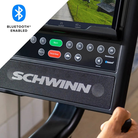 Close-up of controls on Recumbent Exercise Bike With 2 Month JRNY Membership For At Home Or On The Go Workouts 200 Plus Virtual Courses