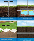 Stainless Steel Soil Probe Rod 17 32 48 Inch Adjustable Ground Locator Tool With T Handle For Locating Underground Pipes Septic Tanks Gopher Runs And Garden Beds Heavy Duty Prober used in various applications.