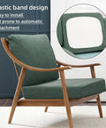 Outdoor Cushion Covers Set For Patio Furniture 8 Pieces, featuring stretch slipcovers on a wooden chair with elastic band design.