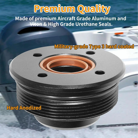 Tilt Cap Gland With Seals For Beefy V6 Outboard Motors 200 225 250 300 HP End Cap Tilt Cylinder Fits 1996 To 2018 3.3L