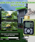 Outdoor Misting System With 26 Foot Hose, 7 Brass Nozzles, Three Quarter Inch Brass Adapter And Programmable Water Timer