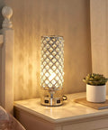 Crystal Bedside Lamps Set Of 2 With Dual USB Charging Ports Modern Nightstand Table Lamps For Bedroom And Living Room Glam K9 Crystal Decor Easy Install Perfect For Home Office on nightstand