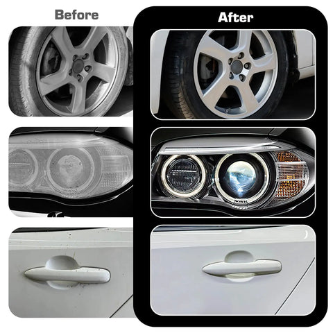 189pcs 2 Inch Sanding Discs Kit for Drill Polishing before and after on rims, headlights, and door handle surface
