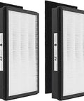 Two A2 True HEPA Replacement Filters and Two Carbon Pre-Filters for Room Air Purifiers, Part 1150101, easy installation.