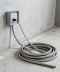 Top Notch Flexible Stainless Steel Wire Loom Sleeve For Heavy Duty Cable Management Easy Bend Rust Proof Electrical Conduit Guard With Killer Flex And Smooth 5 Mm Inner Diameter For Hot Rod And Truck Wiring Projects coiled on concrete floor.