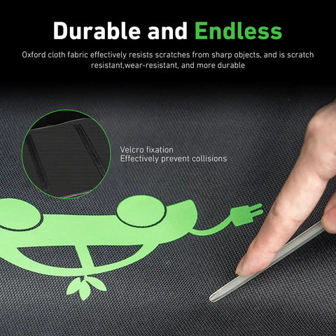 Keep Your Ride Tight And Dry With This Heavy Duty Waterproof Ev Charging Cable Storage Bag And Portable Cord Organizer, showing durable Oxford fabric.