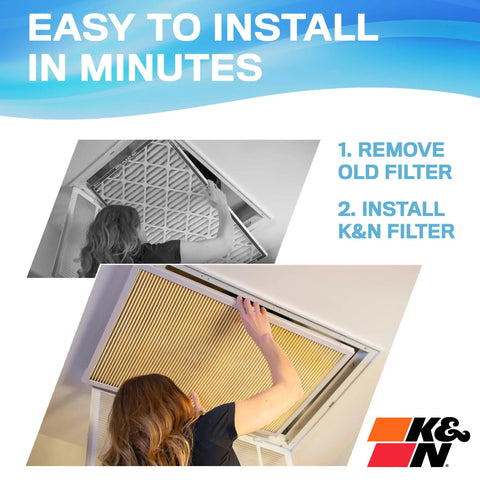 Person installing 20X30X1 Washable MERV 11 HVAC Filter That Lasts A Lifetime The Last HVAC Filter You Will Ever Buy Save Money