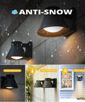 Two Pack Black LED Outdoor Wall Lights for Porch and Patio, Weatherproof Exterior Sconces with Rust Resistant Aluminum, Waterproof Wall Lanterns