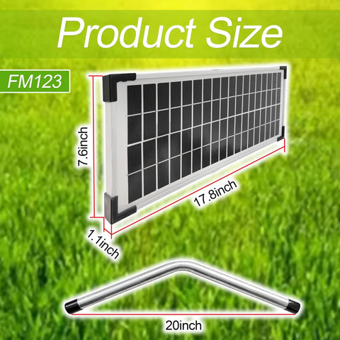 Solar Panel Kit For Automatic Gate Openers With 10 Watt Output Easy Plug And Play Install Compatible With Mighty Mule Gate Models