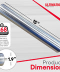 Heavy Duty Conveyor Replacement Roller 1.9 Inch Diameter galvanized steel with 15-inch length, weight capacity labeling