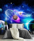 Epic Kids Planet Murals Galaxy Backdrop Solar System Starry Night Sky Ceiling Living Room And Bedroom Wallpaper Large 195 X 120 Inches Fabric Wall Mural Not Peel And Stick Waterproof Easy To Clean Home Theater Universe
