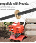 Replacement Tiller Shaft Tine Assembly For Mini Cultivators, Rugged Build, Heavy Duty Metal Gear on FG100 Cultivator