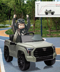 12V Licensed Toyota Tundra Ride On Truck For Kids With Remote Control Battery Powered Toy Car Realistic Off Road Look Safe Parental Control Durable Outdoor Kids Vehicle For Boys And Girls, child driving
