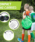 Portable Soccer Goal Net Set With Two 4 Ft Pop Up Training Goals And Compact Carry Case Easy Assembly Quick Setup Space Saving Storage Perfect For Backyard Games And Family Practice Indoor Or Outdoor Black with kids carrying bag