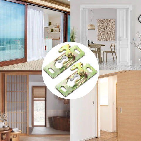 Pocket Door Hardware Kit For RV Sliding Doors Including Hanger Rollers And Connection Plate, Easy Install Assembly