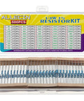 1/4W Metal Film Resistor Assortment Kit With Fifty Values From 0 Ohm To 10 M Ohm, One Percent Tolerance, Common Fixed Resistors