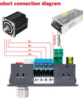 Product connection diagram for Top Shelf SMC02 Stepper Motor Driver Controller With Rock Solid Build Quality For Nema 17 And Nema 23 Motors.