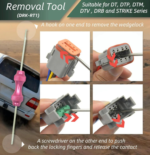 DT Deutsch Connector Kit 482 Piece Waterproof Automotive Electrical Connectors Set With 2 3 4 6 8 12 Pin Options includes removal tool