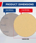 Get Your Project Done Fast With These 100 Pcs Hook And Loop Sanding Discs Made From Premium Aluminum Oxide Grit for 5 inch sanding discs dimensions.