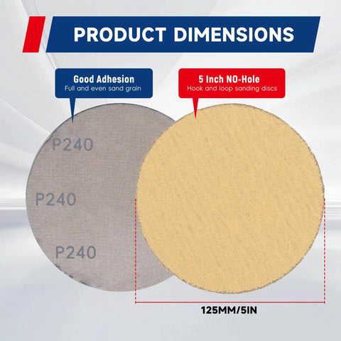 Get Your Project Done Fast With These 100 Pcs Hook And Loop Sanding Discs Made From Premium Aluminum Oxide Grit for 5 inch sanding discs dimensions.
