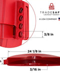 Heavy Duty Gate Valve Lockout Red Lockout Tagout Device For 18 To 24 Inch Valve Handles Up To 5 Inch Stems OSHA Compliant