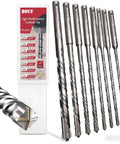 Kinspire SDS‑Plus masonry drill bit set, 7 pcs, 6.3in length, carbide‑tip bits with storage case