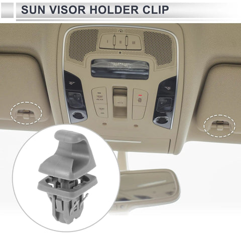 Sun Visor Holder Clip For Toyota Camry Highlander Corolla Prius RAV4 Solara Matrix Visor Retainer Clip Hook 74348-06030 Gray