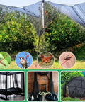 10x50 Ft Mosquito Netting For Patio And Garden Bug Screen To Keep Bugs Out Of Veggies And Fruits Black Mesh With 100 Nylon Ties For Easy Setup Indoor Outdoor Use Cuttable And Durable covering garden trees with insect prevention images