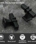 10 Pack Matte Black Cabinet Knobs For Cabinets And Drawers 50mm Length 30mm Height 20mm Base Stainless Steel Square Tube T Bar Kitchen Hardware Easy Install Durable Dresser Knob Pulls For Kitchen Makeover, matte black square tube knob close-up