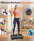 Woman exercising on Vibration Plate Fitness Platform For Full Body Workout And Lymphatic Drainage Home Gym Shaker Machine